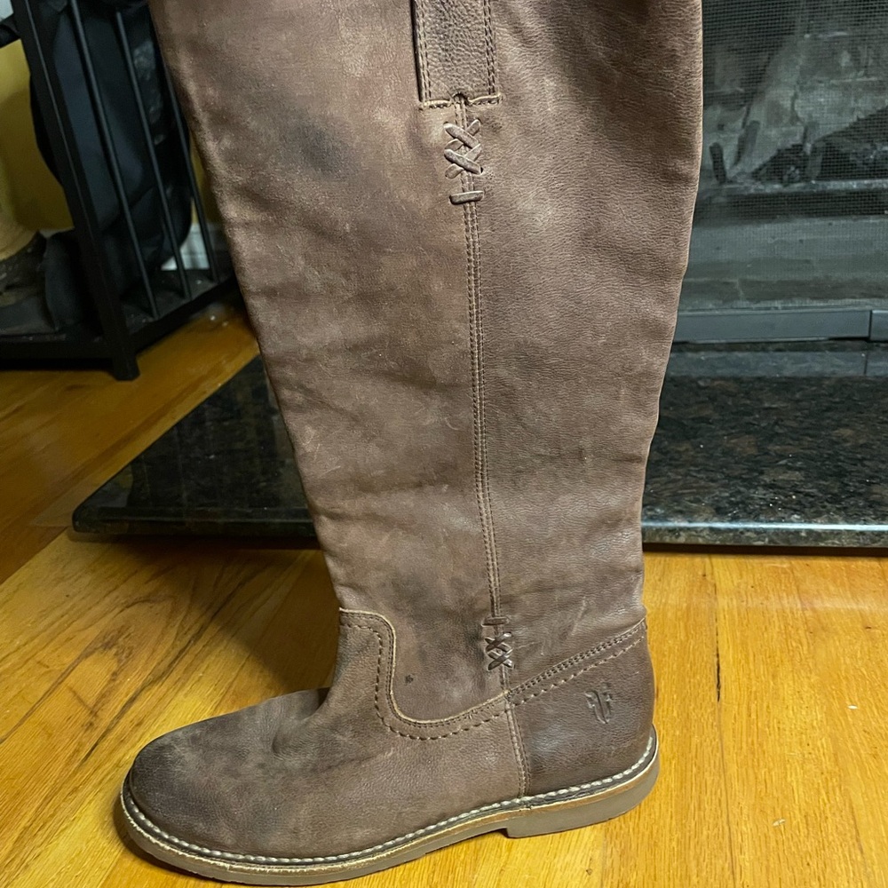 Frye Brown Leather Knee-High Boots 76340 4003 G